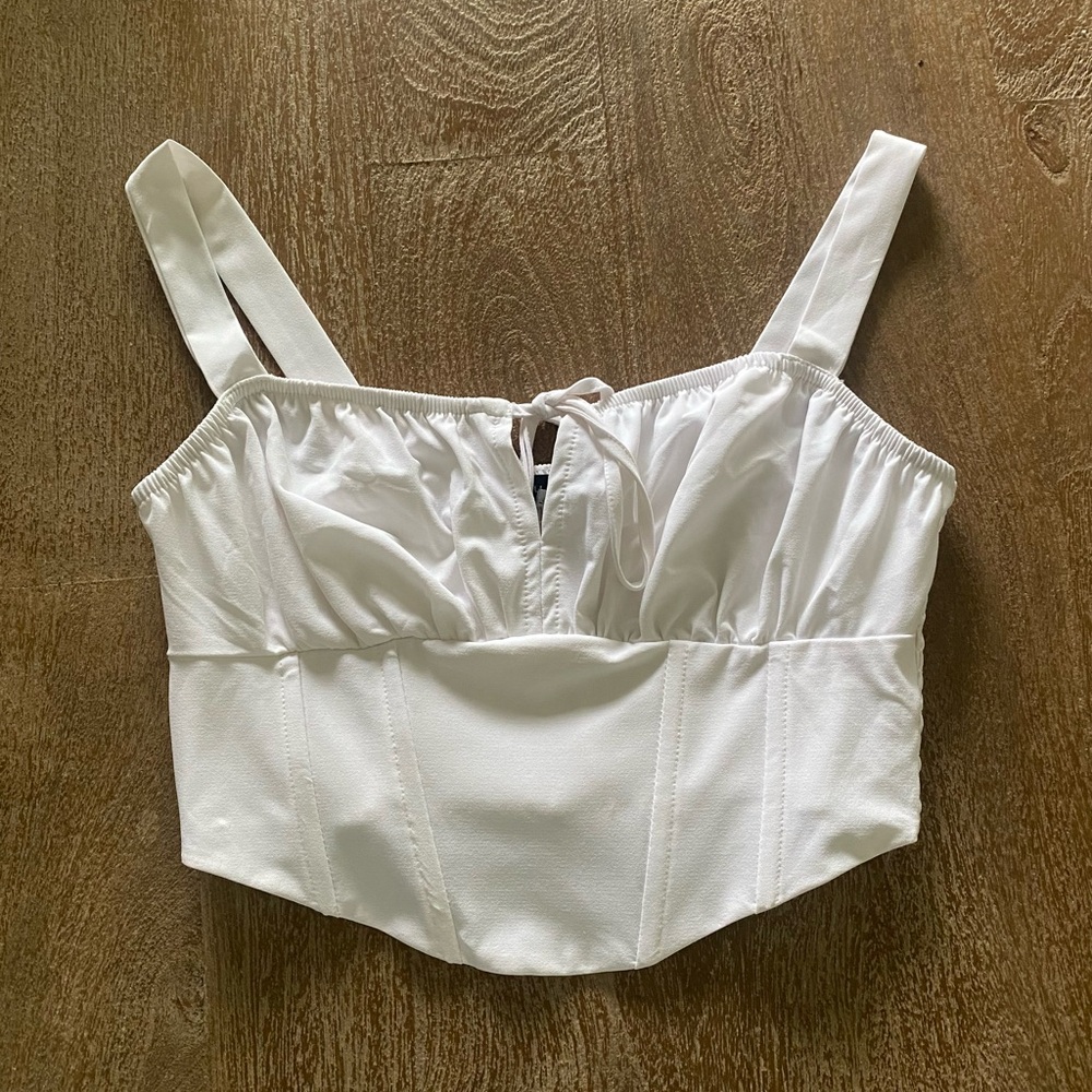 Kendall & Kylie White Crop Top